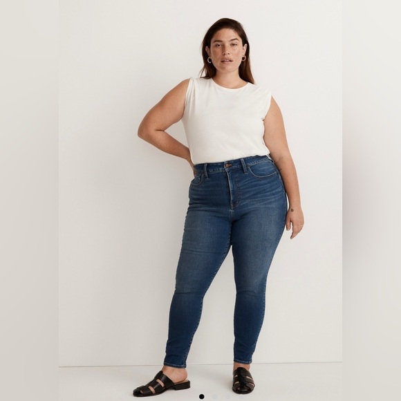 MADEWELL PLUS CURVY ROCKTRIPPER SKINNY JEANS ROSELAWN WASH 24W STYLE NJ285 NEW - Picture 1 of 8